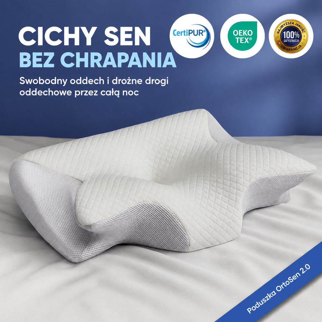 Poduszka OrtoSen 2.0 – Cicha Noc bez Chrapania - grafika 1