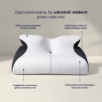 Poduszka OrtoSen 2.0 – Cicha Noc bez Chrapania - grafika 3